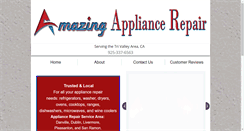 Desktop Screenshot of amazingappliancerepair.com