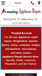 Mobile Screenshot of amazingappliancerepair.com