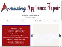 Tablet Screenshot of amazingappliancerepair.com